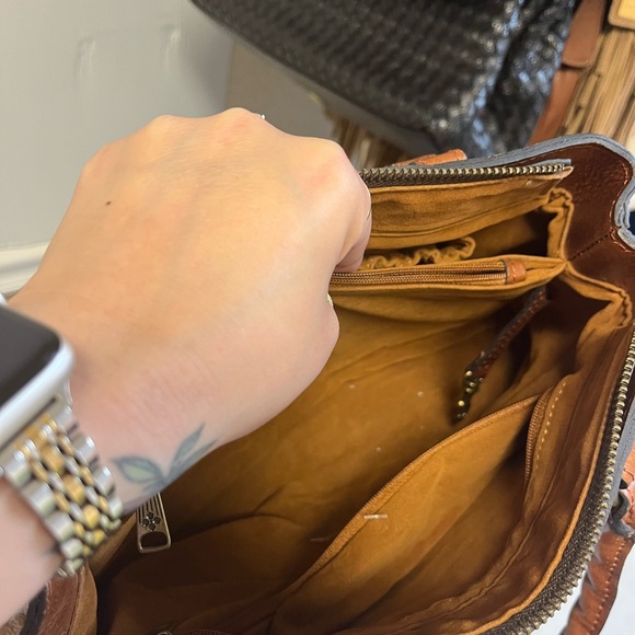 Patricia Nash Heritage‎ Angela Double-Compartment Leather Satchel Handbag - Picture 12 of 16